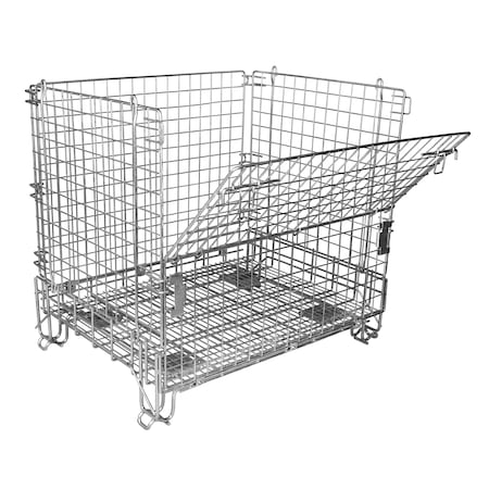 Durastar Wire Container 44.5x33x39H, 2 Swvl/2 Rigid Heavy Duty Polyolefin Caste 15102-5" HPO